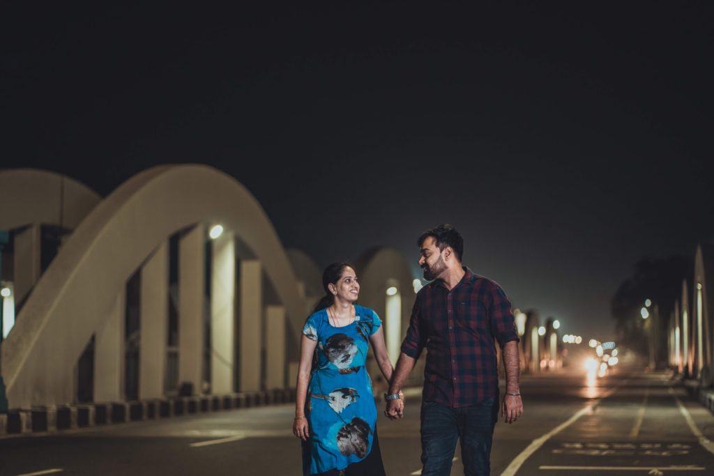 A Cute candid pose for your your pre-wedding photoshoot